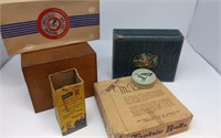 Globe Wooden File Box, misc boxes