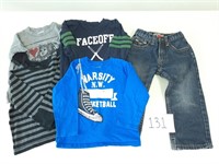 4 Toddler Shirts + Jeans - Size 3T