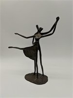 Bronze Dancing Couple Statue 12.25" Tall 11" Wide
