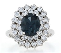 18 Kt Spinel Diamond Ring 3.44 Cts