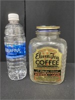 Early Eleven-Ten Glass Coffee Advertising Jar