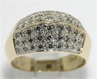 .70 Cts Diamond Tiara Dome Ring 14 Kt
