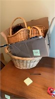 Large basket and multiple smaller baskets contents