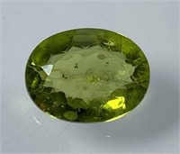 Certified 6.05 Cts Natural Oval Cut Peridot