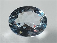 Certified 5.50 Cts Natural Oval Cut  Blue Topaz