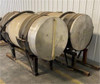 Two Stainless 200 Gallon Saddle Tanks