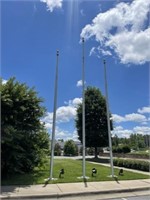 Three Flag Poles