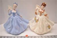 Two Victorian lady figurines
