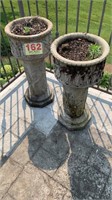 Concrete flower pots