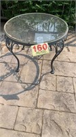 Glass top outdoor table