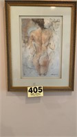 Nude art framed print