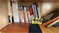 Books in cabinet