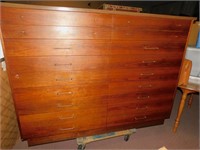 18 DRAWER - MID-CENTURY - HAND CRAFTED CHEST