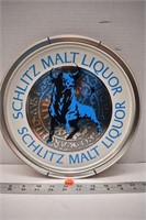 Decorative 11" tin tray - Schlitz Malt Liquor