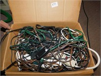 BOX OF MISCELLANEOUS CORDS, EXTENSION; POWER