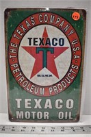 Decorative tin sign (12" x 8") - Texaco