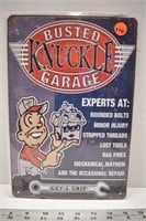Decorative tin sign (12" x 8") - Busted Knuckle