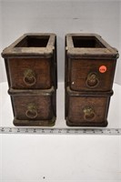 Antique sewing machine drawers (14"L x 6"W x 9"H)