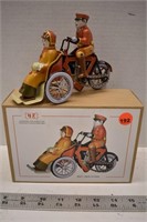 Wind up tin toy - Motorcycle passenger car