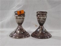 Weighted sterling silver candle sticks