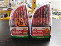 (2) ACE 7pc Drill Bit Sets