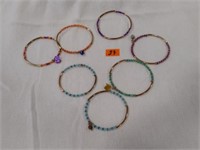 Lot Beaded Bangles bracelets