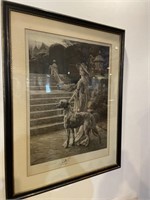 Antique wolfhound print