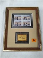 1995 Ducks unlimited gold stamp Stamp plate framed