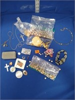 LOT Costume jewelry finding earring & pieces