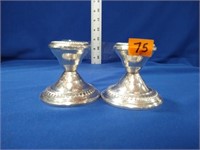 Sterling silver 925 weighted candle stick holders