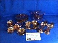 31 PIECE CARNIVAL GLASS LOT