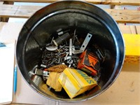Pail of Screws, Nuts, Bolts, Brads, Hardware, Orgr