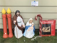CHRISTMAS BLOW-MOLD HOLY FAMILY