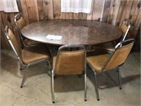 OVAL TABLE & 5 CHAIRS