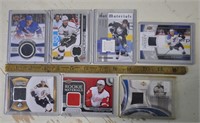 7 hockey jersey cards lot