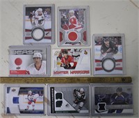 8 hockey jersey cards lot