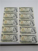 10-1973 BANK OF CANADA ONE DOLLAR NOTES