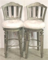 Mirrored barstools by Butler