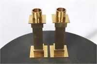 Chelsea House pair brass candle holders