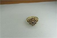 14K Gold Sz7 Blue Sapphire Ring