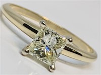 14KT YELLOW GOLD 1.00CTS SOLITAIRE DIAMOND RING