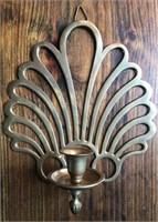 Cast Brass Tapered Candle Wall Sconce