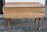 Antique wood drop-leaf table - info
