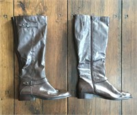 Women’s Size 9 Brown Faux Leather Knee Boots