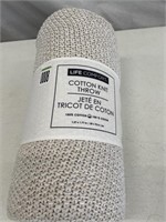 LIFE COMFORT COTTON KNIT THROW 50X70 INCHES
