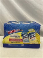 LYSOL 6 BOTTLES OF DISINFECTANT WIPES