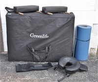 Greenlife portable massage table, etc.