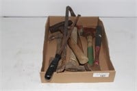 8 VARIOUS HAMMERS AND AXES