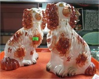 PAIR OF STAFFORDSHIRE DOGS