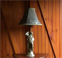 Vintage Chalkware Table Lamp
